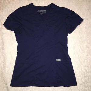 Women’s grey’s anatomy navy blue scrub top